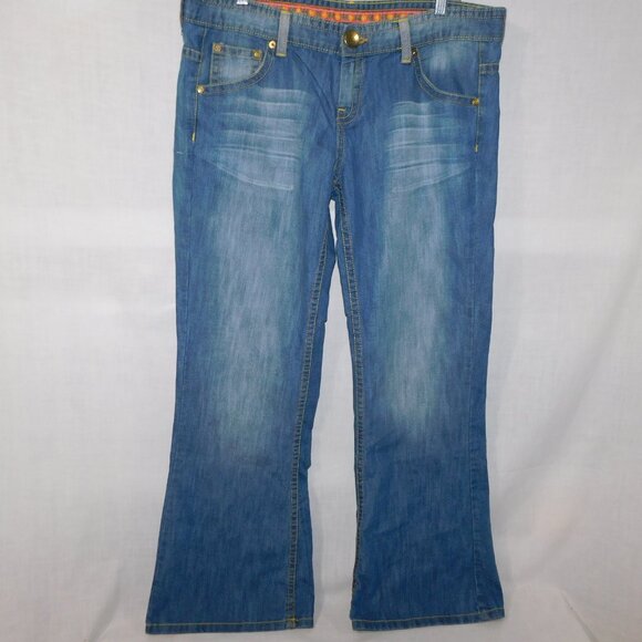 Primark Denim Co Womens 16 Medium Wash Flared Leg Blue Jeans - Picture 13 of 13